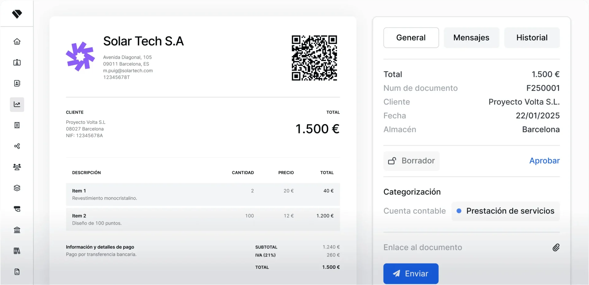 Imagen holded integrado en crm de mudanzas movesuite